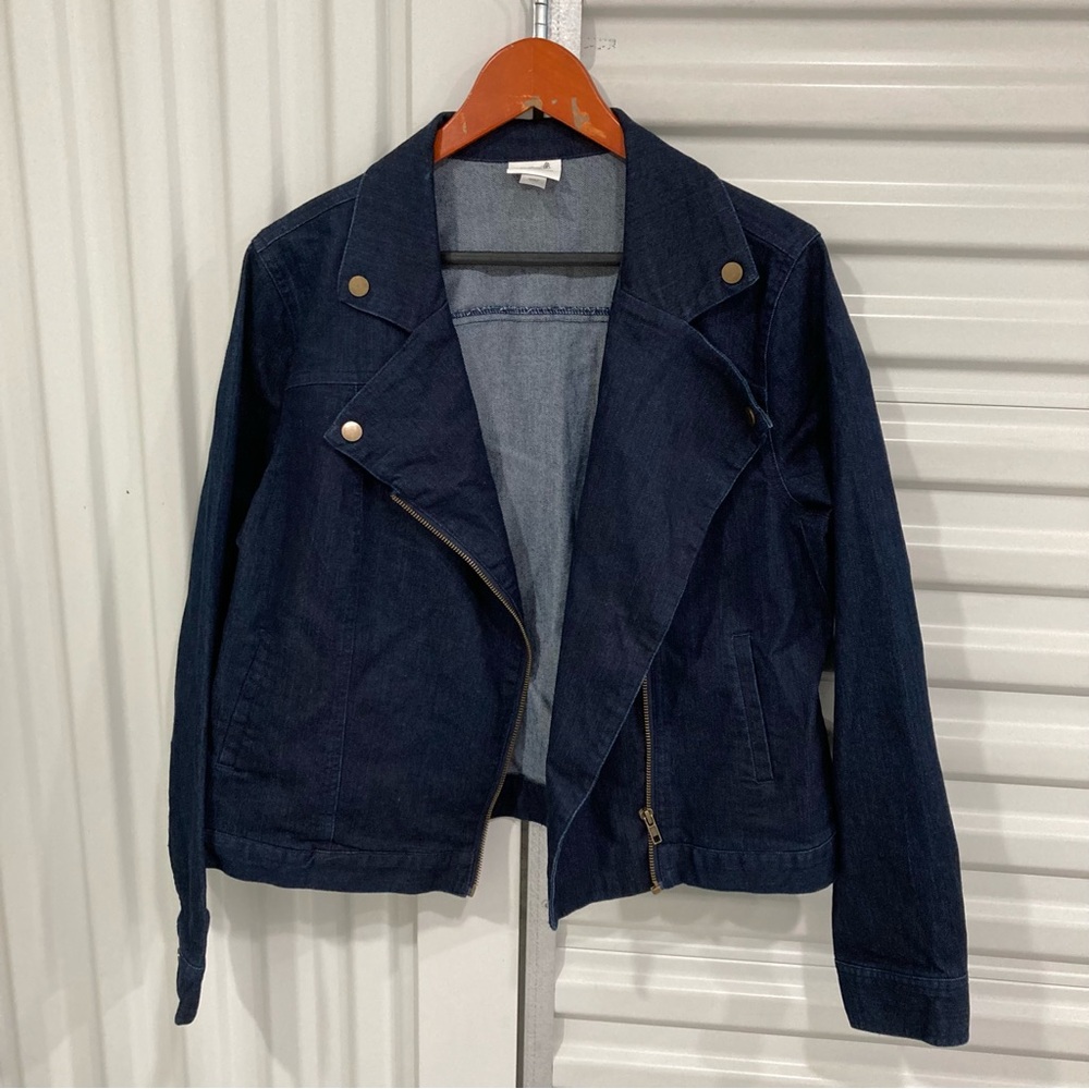 Jaclyn Smith Dark Blue Denim Jacket